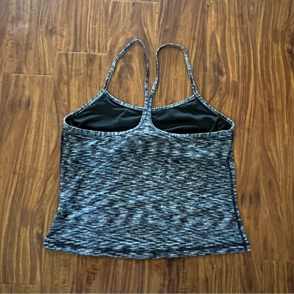 Lululemon Power Y Tank Luon Dramatic Static White Black size 12 - Picture 5 of 7